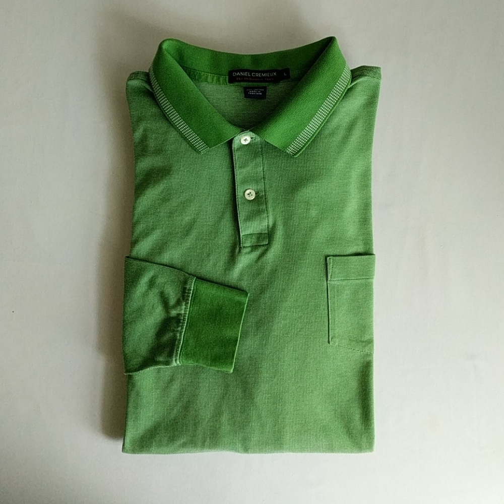 Daniel Cremieux Men's Long Sleeve Polo Large
